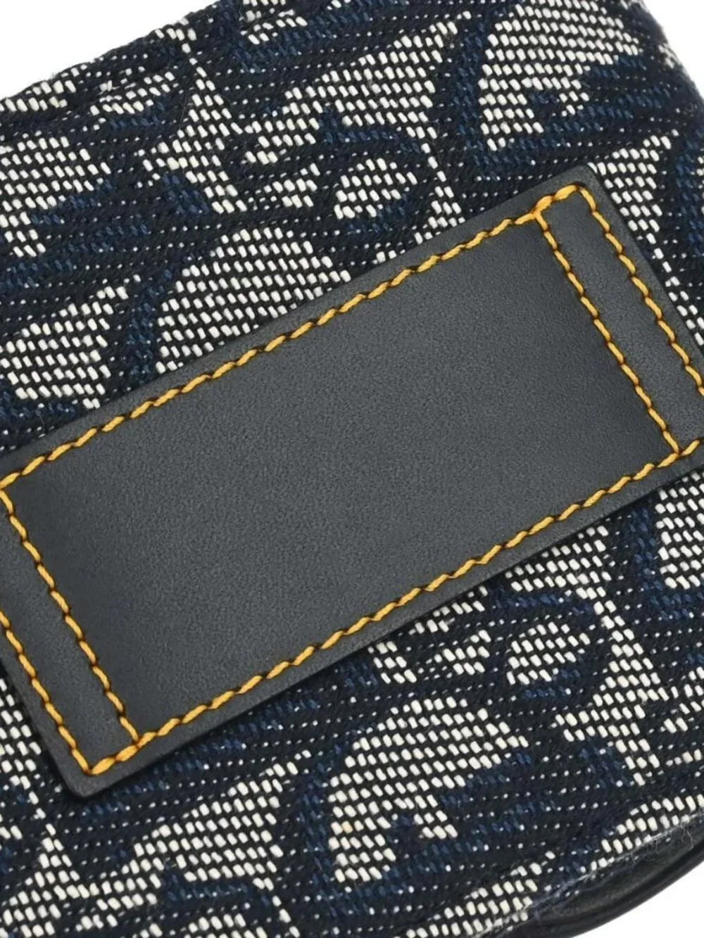 Christian Dior Navy Canvas Trotter Saddle Belt Pouch 07LU0024